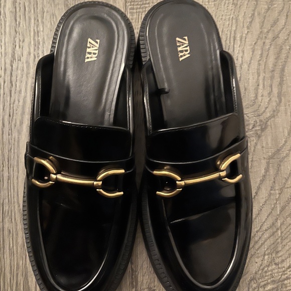 Zara Metal Bit Open Back Loafers - Picture 3 of 5